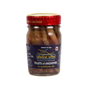 DOLCE VITA FILLETS OF ANCHOVIES IN SUNFLOWEROIL 78 GMS