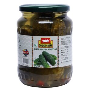 GOLDEN CRONW GHERKINS WHOLE 720GMS