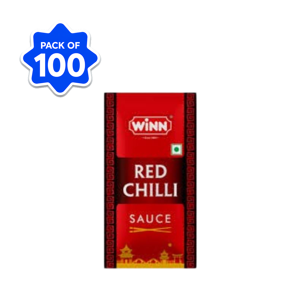 WINN RED CHILLI SAUCE SACHETS 8GMS X 100PCS