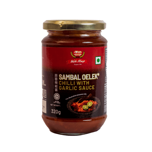 WOH HUP SAMBAL OELEK CHILLI WITH GARLIC SAUCE 320GMS
