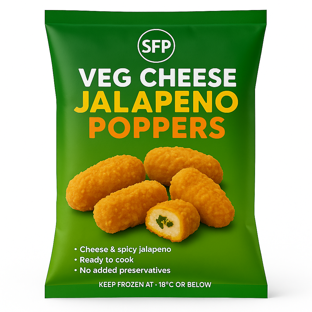 SFP VEG CHEESE JALAPENO POPPERS 500GMS